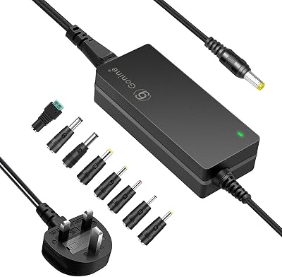 Gonine 12V 5A 60W AC/DC Power Adapter Universal 100-240V Plug & 10 Connectors