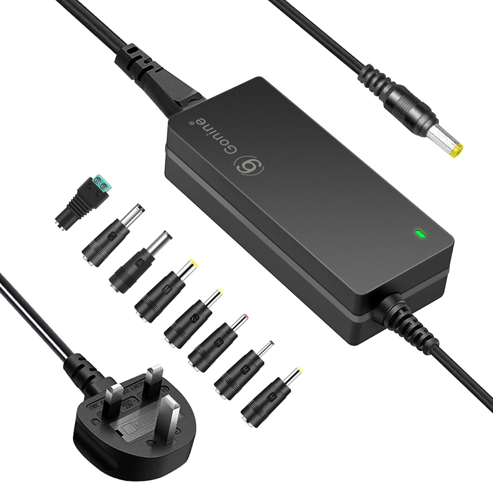 Gonine 12V 5A 60W AC Adapter Switching Power Supply,AC DC Converter 100-220V to 12 Volt 5 Amp Transformer for led Light Strips, Computer Monitor and More