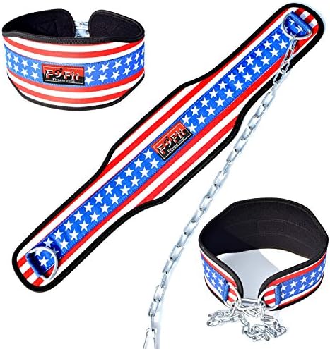 NEOPRENE CHAIN DIPPING LIFTING NEOPRENE GYM BACK DIP BELT WORKOUT WEIGHT PULL