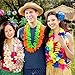 Luau party supplies-36ct tropical hawaiian luau flower leis +12ct luau lei bracelets,hawaiian luau party decorations party favors
