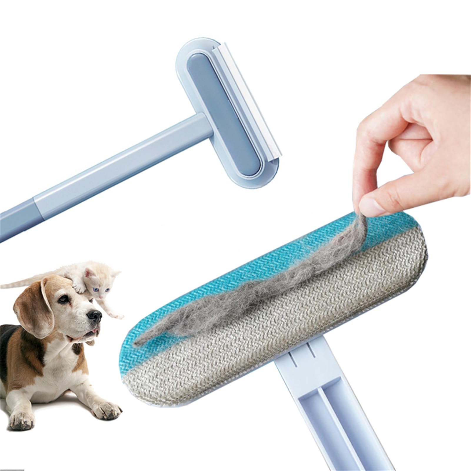 GIBZ Reusable Lint Brush Pet Hair Remover Brush Detachable Cat and Dog Hair Removal Brush Comes with Two Brushes for Sofas Carpets and Sheets Multifunctional cleaning brush