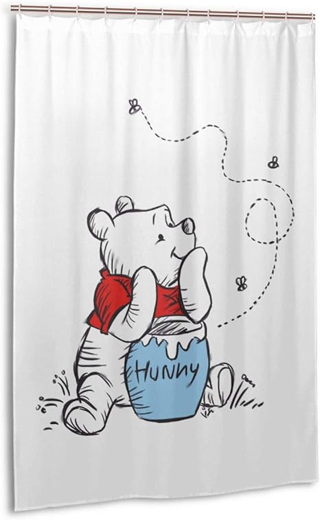 Amazon Co Jp くまのプーさんかっこいいです8 シャワーカーテン 防カビ 防水 おしゃれ かわいい 浴室カーテン 軽量 速乾 取付簡単 122x1cm ホーム キッチン