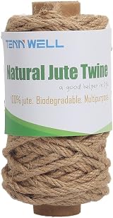 Tenn Well 4mm Jute Twine 66ft Natural Brown Garden Rope Craft Packing view 7