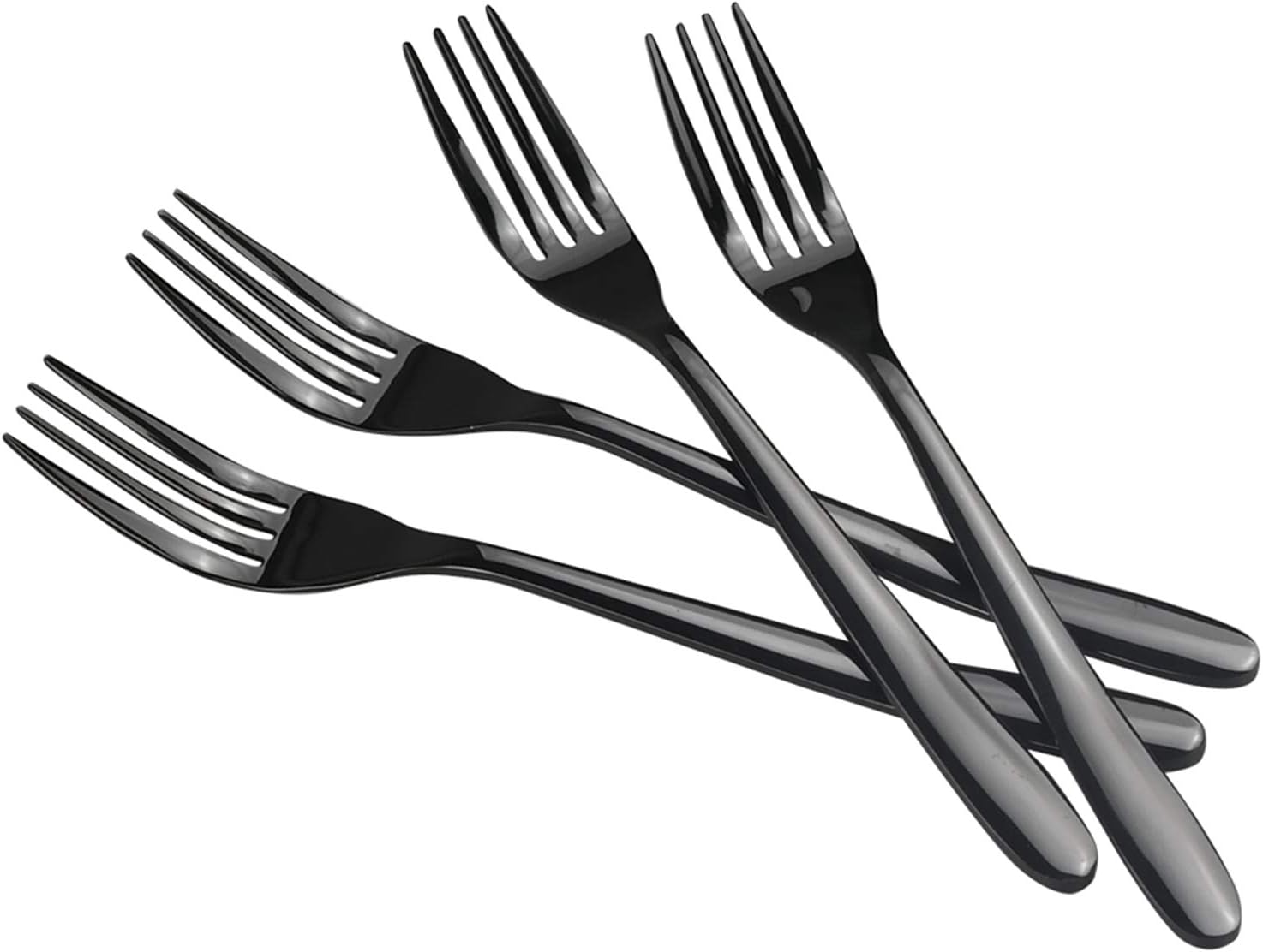 Vababa 16-Piece Black Dinner Forks, Stainless Steel