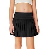 Haloumoning Girls Pleated Skirts with Shorts Athletic Tennis Skorts Sport Performance Skirt with Pockets 4-14 Years