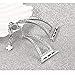Secbolt Bling Bands Compatible with Apple Watch Band 42mm 44mm 45mm 46mm 49mm iWatch Series 10/9/Ultra/SE/8/7/6/5/4/3/2/1, Women Dressy Metal Jewelry Bracelet Stainless Steel, Silver