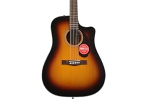 Fender CD-140SCE Dreadnought Cutaway Acoustic Electric Guitar, with 2-Year Warranty, Fishman Pickup and Preamp System, Sunburst, with Case