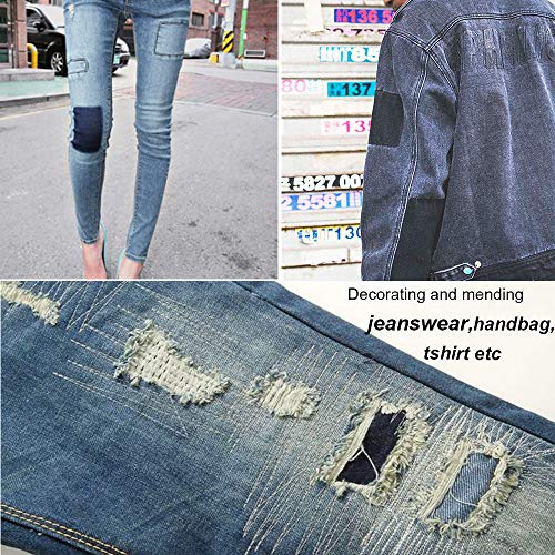 Iron on Patches Repair Kit 20 Pieces for Fabrics Clothing Jeans,5 Colors,4.9" x 3.7"