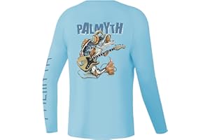 Palmyth Boys Fishing Shirt Youth Long Sleeve T-Shirt Sun Protection UPF 50+ Quick Dry