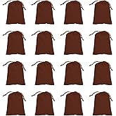 PATIKIL 30 Pcs Velvet Drawstring Bags, 7 x 9 Inch Large Velvet Cloth Jewelry Gift Pouches with Drawstring, Favor Candy Bag Dust Bag for Wedding Birthday Party Christmas, Brown