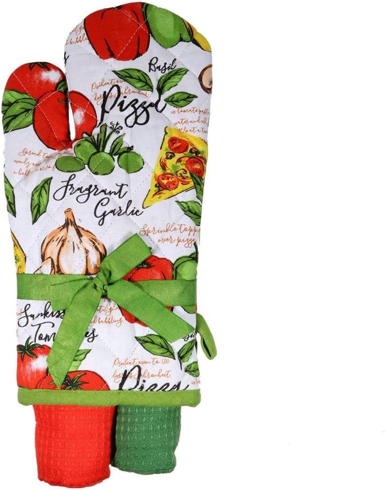 DEI Pizza Oven mitt and Towel, 16"x5.5", Mulitcolor