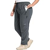 baleaf Plus Size Pants for Women Hiking Cargo Water Resistant UPF 50+ Cargo Joggers Zipper Pockets