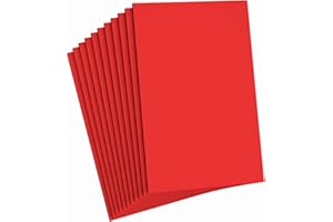 Do²ping Red Foam Sheets Crafts, 8.5x5.5 Inch Eva Craft Foam Paper for Crafts Project Classroom Scrapbook DIY Cosplay (Red-10 