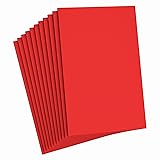 Do²ping Red Foam Sheets Crafts, 8.5x5.5 Inch Eva