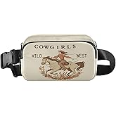 Wild West Rodeo Cowgirl Belt Bag for Women Men Fanny Pack Small Waist Pouch Crossbody Bags for Outdoor Hiking Running Travel