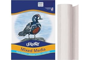UCreate Mixed Media Art Paper, Heavyweight, 36" x 10 yds., 1 Roll, White (4845)