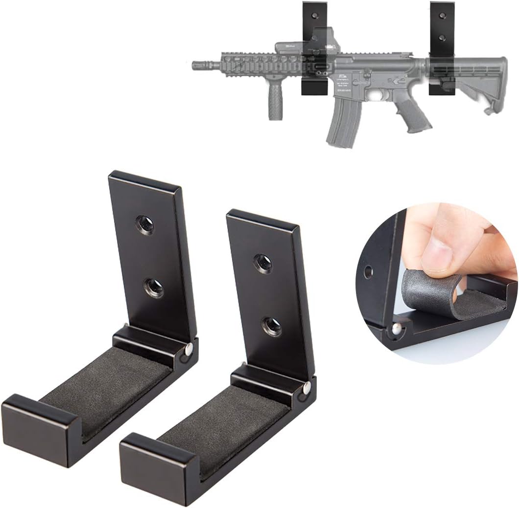 Linidi Gun Rack Wall Mount Rifle Display Storage Organization Hangers Unique Folding Rack Shotgun Hooks | Gun Safe Wall Garage | Gun Room Mounting: Sports & Outdoors