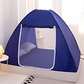 Mosquito Net for Bed, Folded Size 20 inch Portable Camping Travel Mosquito Tent, Pop Up Mosquito Net with Double Entry for King Queen Size Bed (Folded 20 Inch, 71"x79"x59")