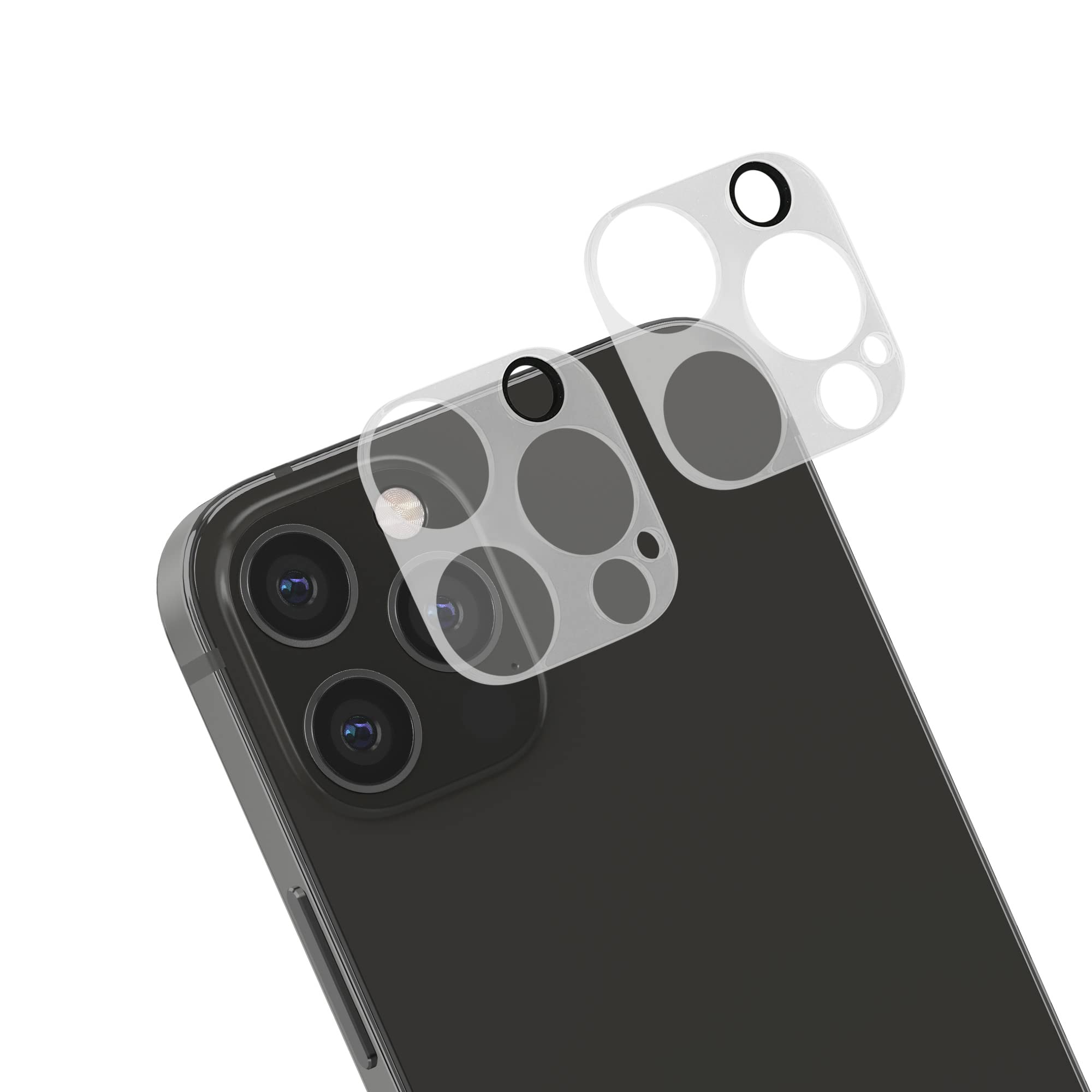 kwmobile Camera Lens Protector Compatible with Apple iPhone 12 Pro (2 Pack) - Clear Tempered Glass Phone Lenses Protectors