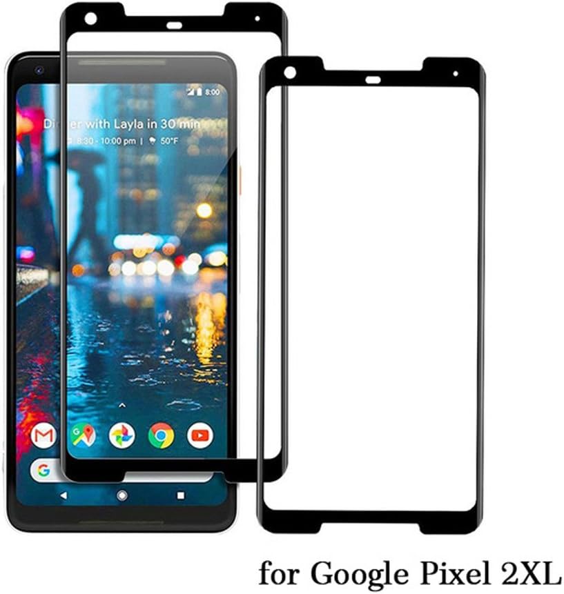 Google Pixel 2XL Screen Protector Curved Film, 2 Pack Case Friendly Tempered Glass HD Clear Bubble Free 9H Hardness Tempered Glass Google Pixel 2 XL, [Anti Scratch] [Anti-Fingerprint]