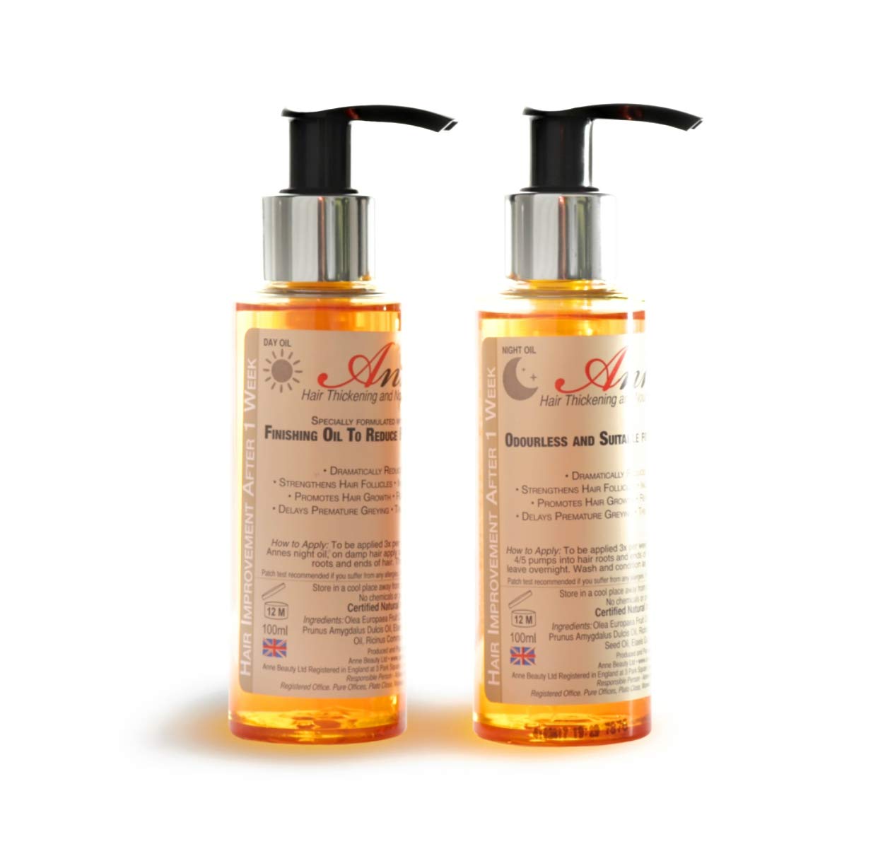 Anne's Hair Thickening and Nourishing Growth Oil for Males, Females and