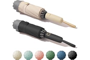 Damp away Compact Travel Umbrella for Rain, Large Windproof and Waterproof, Portable Reverse Folding Car Umbrella, Inverted, Automatic, Backpack, 10 Durable Ribs