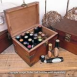 Mosaic Design Wood Storage Box; Sized for 10ml Roll On Essential Oil Aromatherapy Bottles by Rivertree Life