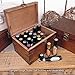 Mosaic Design Wood Storage Box; Sized for 10ml Roll On Essential Oil Aromatherapy Bottles by Rivertree Life