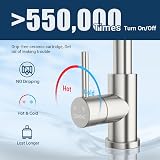DAYONE 360° Swivel Pull Down Kitchen Tap Dual Spouts SUS304 Brushed view 6