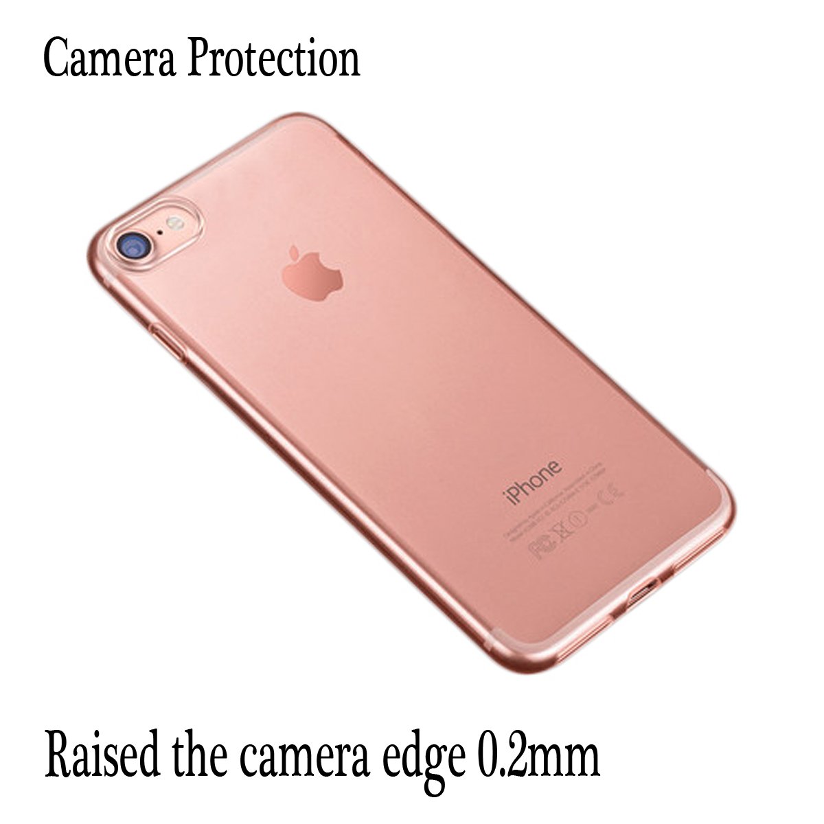 Onepicebest Floral Case Clear Design Thin TPU Bumper Soft Clear Slim Transparent Cover Shock Absorption Scratch Resistant Protective Case for Girl Apple iPhone 7 (Pink Flower Tree)