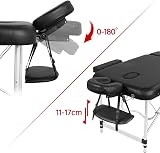 Yaheetech Foldable Massage Bed 70cm Wide Portable Lash Table Aluminum 3 Section view 4