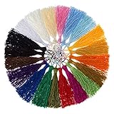 Bememo 20 Pieces Handmade Tiny Soft Tassels with Cord DIY Craft Jewelry Accessory (Multicolor)