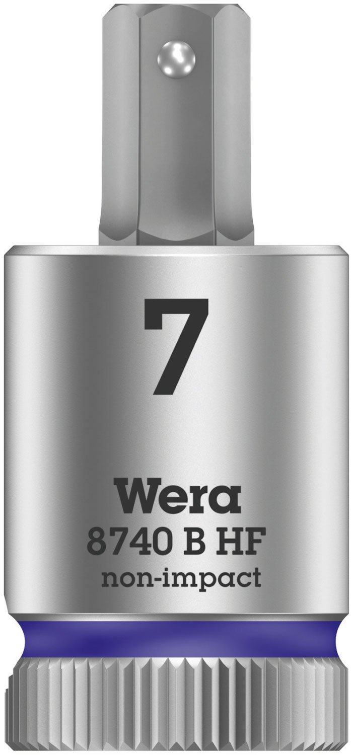 Wera 05003037001 8740 B Holding Function Zyklop In-Hex Bit-Socket, Violet, 3/8-Inch, 7 x 38.5 mm