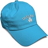 Soft Baseball Hat Embroidered Dad Hat Ireland Shamrock White Irish St Patrick's Men & Ladies Baseball Cap