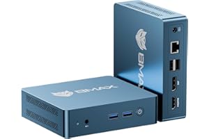 Bmax Mini PC B2 Power Intel 5205U 8GB DDR4 256GB M.2 NVMe SSD Support Expansion (64GB&4TB),HDMI 1.4&DP 1.2, USB3.2,4K Dual Display 2.4G/5G WiFi & BT5.0 Mini Desktop Computers for Home/Office/Design