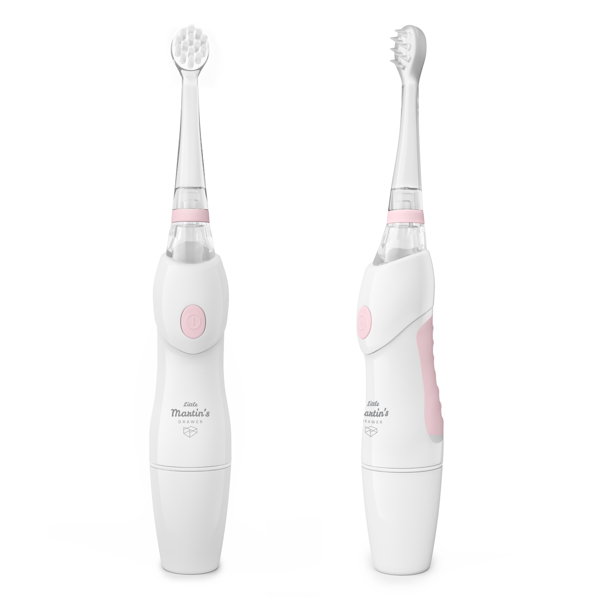 Little Martin’s Kids Electric Toothbrush – Sonic, Super Soft, LED Light, Auto Timer for Toddler Training – High Efficiency Battery Operated (Pink)