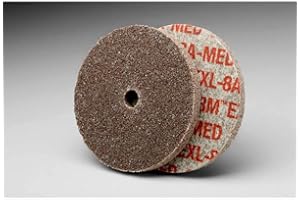 Scotch-Brite EXL Unitized Wheel, 3 in x 1/4 in x 3/8 in 8A MED, 40 per case