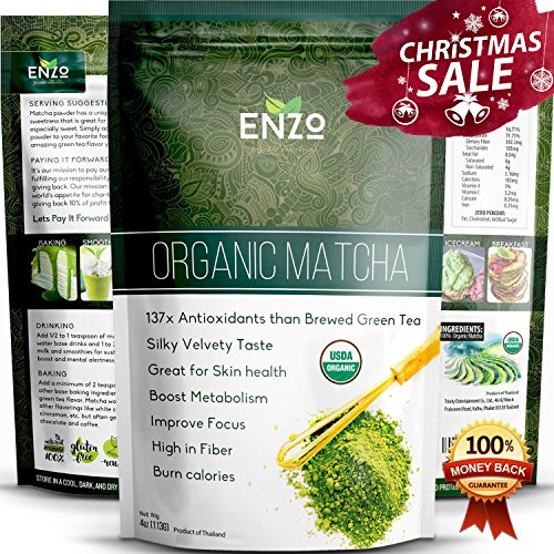 Premium organic matcha green tea powder 4oz (113g) thai…