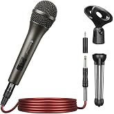 SonixForce Professional Dynamic Microphone for Singing Karaoke Microphone with 16ft XLR to 1/4'' Audio Cable, Vocal Handheld Mic for Podcast Mixer Amplifier PA System
