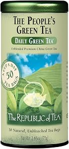 The Republic of Tea Daily Green The People's Green Tea, Low Caffeine, 50 Ct | A gentle cup for everyday sipping. Fresh with l