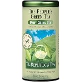 The Republic of Tea Daily Green The People's Green Tea, Low Caffeine, 50 Ct | A gentle cup for everyday sipping. Fresh with light vegetal notes. Gluten Free and Kosher.