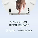 AQUALONA Luxury Soft Touch Slow Close Toilet Seat White 42x36cm view 4