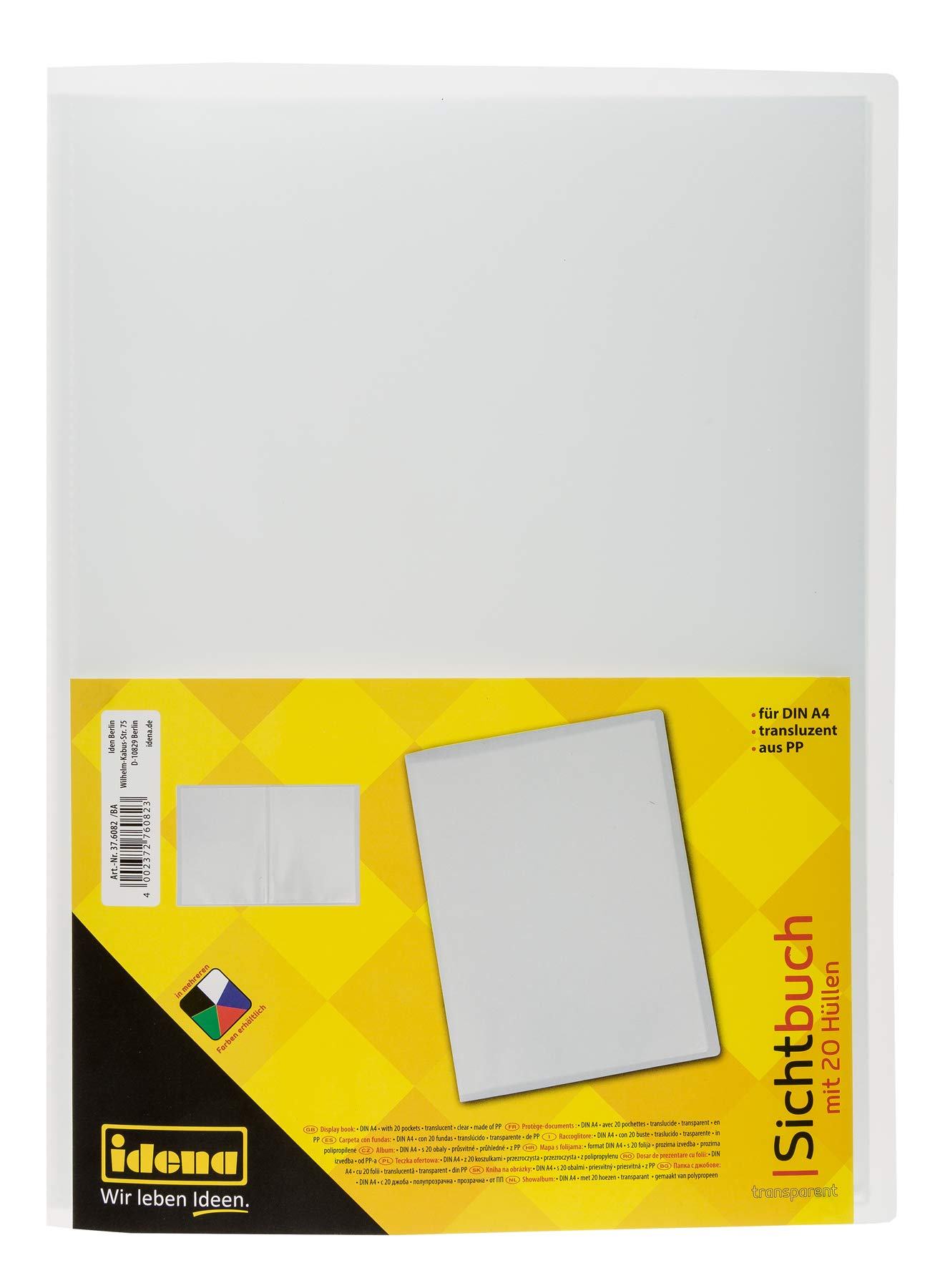 Idena DIN A4 Display Book Transparent