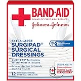 Band-Aid Brand Of First Aid Products Surgipad Surgical Dressings, 5 Inches By 9 Inches, 12 Count