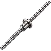 TEN-HIGH Ball Screw CNC Parts SFU1610 NUT, 1pcs Ball Screw + 1pcs Nut + No End Machining, Diameter 16mm Lead 10mm Length 1600mm