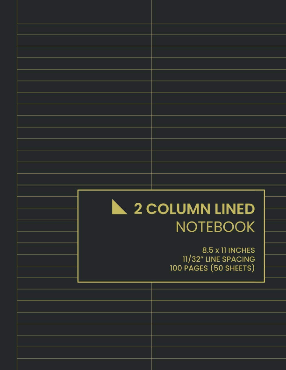 2 Column Lined Notebook: Steno Paper, 100 Pages, 8.5 x 11 Inches
