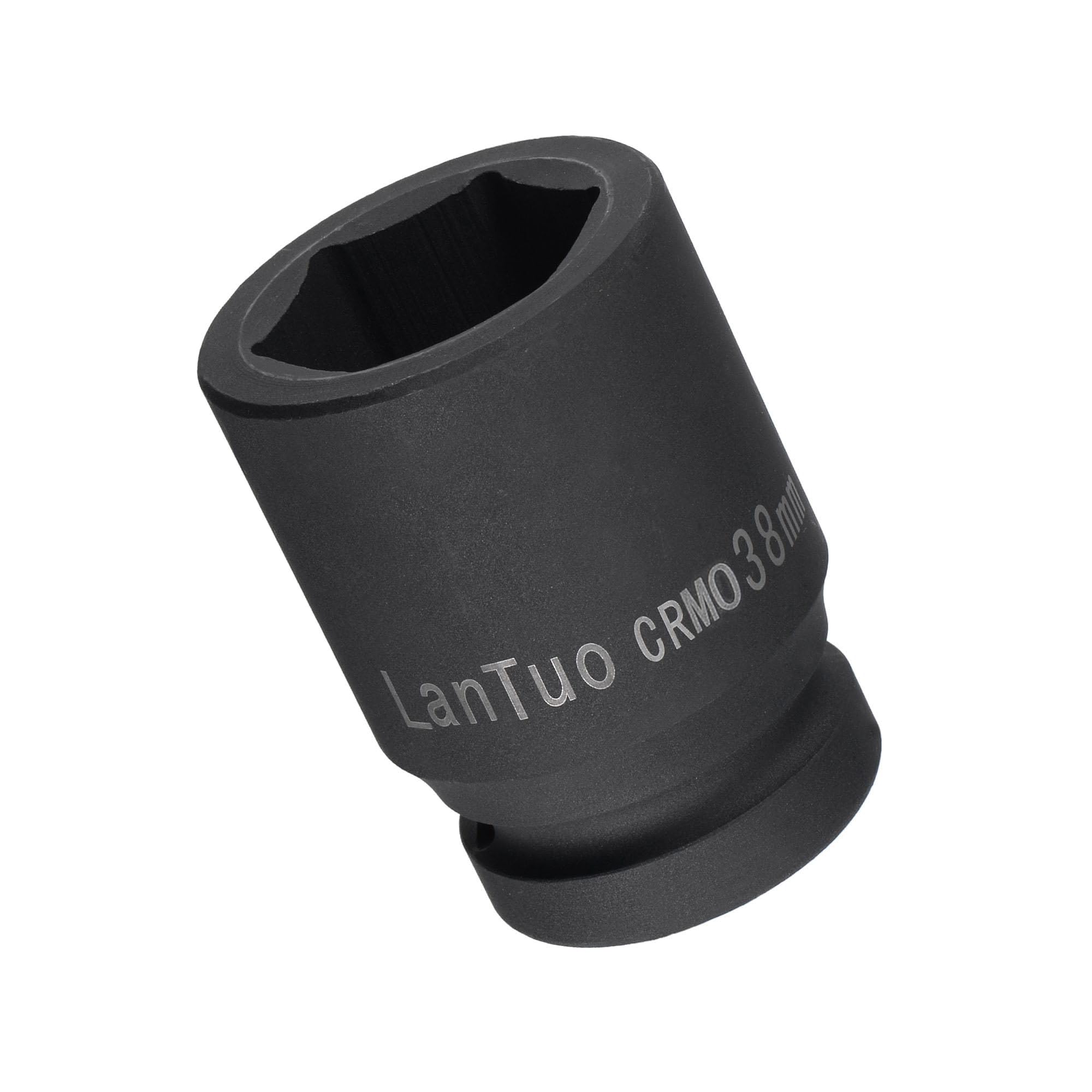 Unifizz 1 Inch Drive - 38mm Deep Impact Socket with 6 Point Design, Heat-Treated Cr-V Steel 80mm Length, Metric Sizes