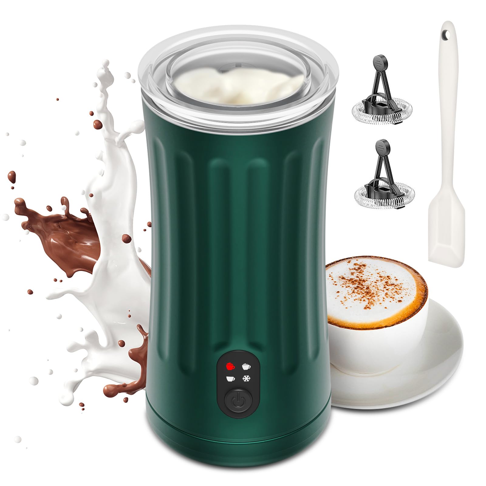 Photo 1 of Milk Frother, 4-in-1 Milk Frother and Steamer, Hot and Cold Foam Maker and Milk Warmer with Temperature Control & Auto Shut-Off