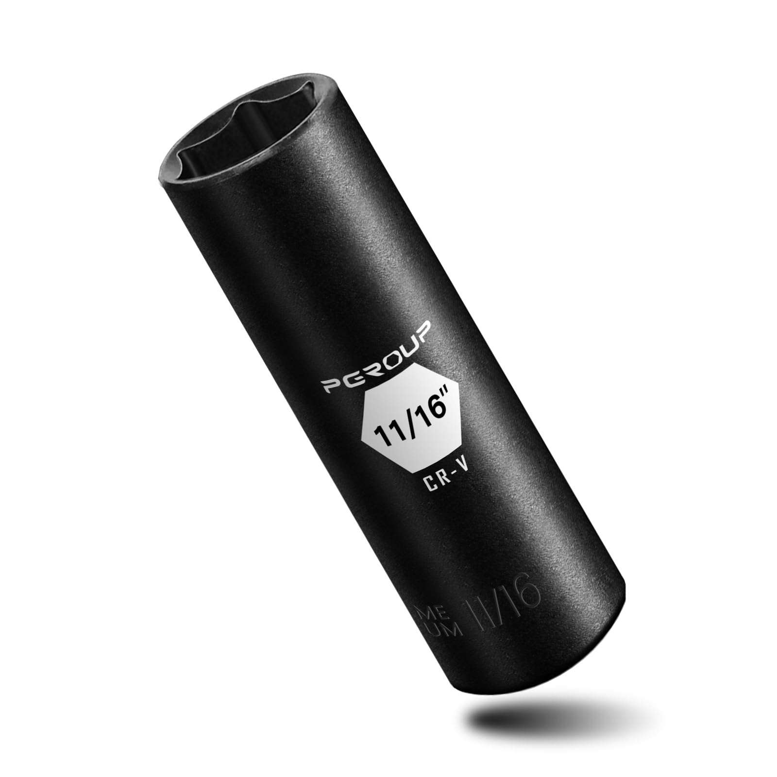 Photo 1 of PGROUP 3/8” Drive Deep Impact Socket, SAE(11/16 Inch socket), 6-Point, Cr-V Steel With Black Manganese Phosphate Coating