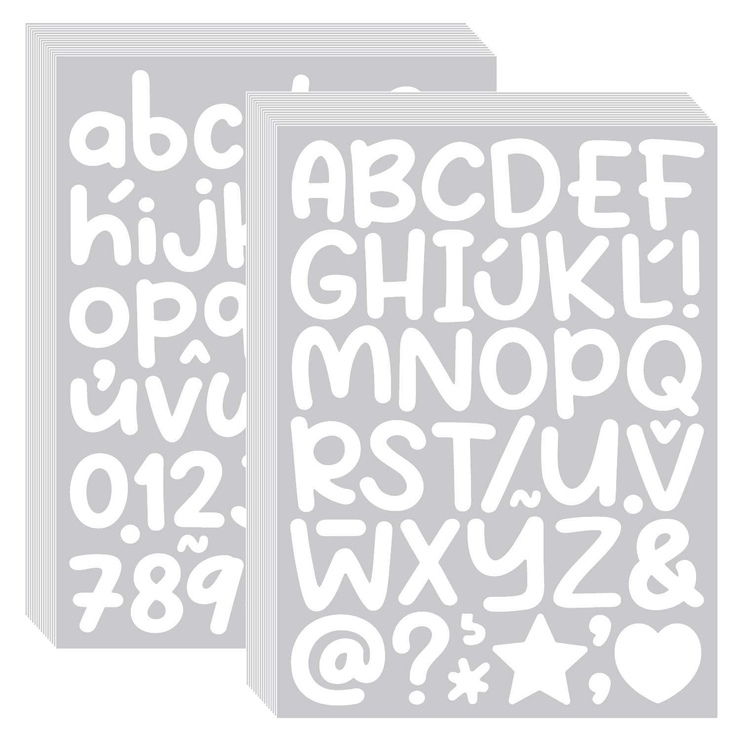 1350 Pcs Self-Adhesive Vinyl Letter & Number